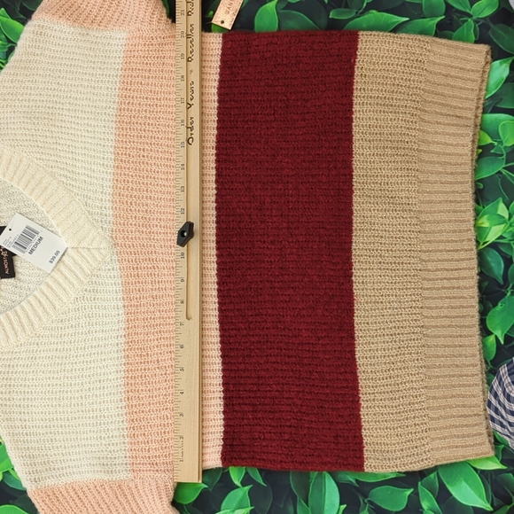 NWT Women's Medium Striped Academia Style Sweater from Almost Famous - Picture 9 of 12